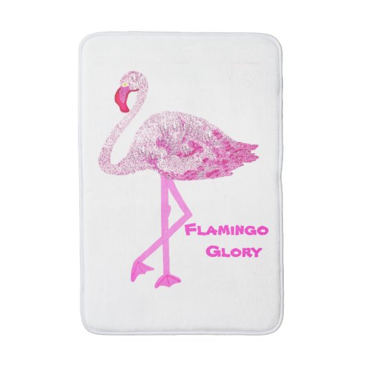 Flamingo Glory Badematte (Vorderseite Vertikal)
