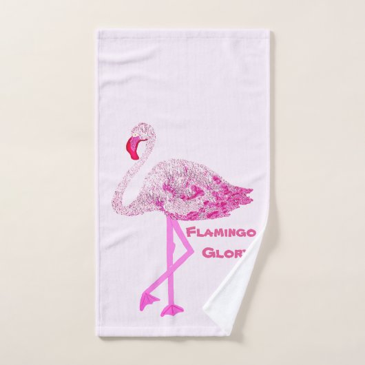 Flamingo Glory Badhandtuch Set (Handtuch)