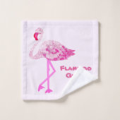 Flamingo Glory Badhandtuch Set (Waschlappen)