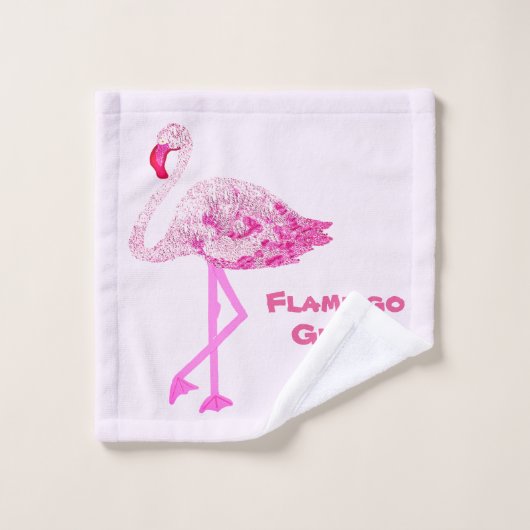 Flamingo Glory Badhandtuch Set (Waschlappen)