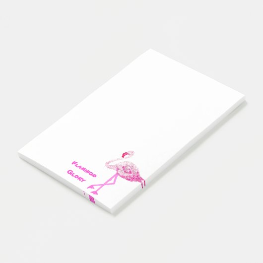 Flamingo Glory Post-It Notes Klebezettel (angewinkelt)