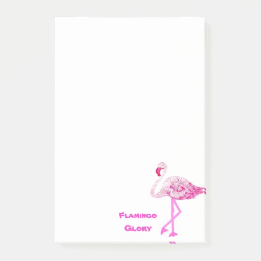 Flamingo Glory Post-It Notes Post-it Klebezettel (Vorderseite)