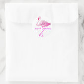 Flamingo Glory Runder Aufkleber (Tasche)