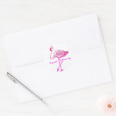 Flamingo Glory Runder Aufkleber (Umschlag)