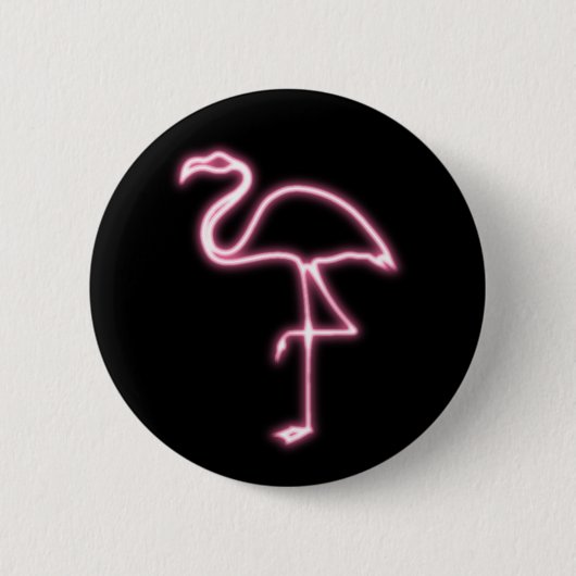 Flamingo-Glühen Button (Vorderseite)