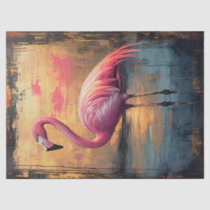 Flamingo Golden Sunset Paint Decoupage Seidenpapier
