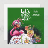 Flamingo Golf ist es Zeit, Tee Party zu par (Vorne/Hinten)