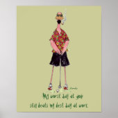 Flamingo Golfer Poster (Vorne)