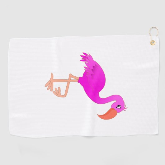 Flamingo Golfhandtuch (Horizontal)