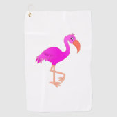 Flamingo Golfhandtuch (Vorderseite)