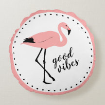 Flamingo Good Vibes Pink Niedliche Keuschkissen Sc