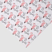 Flamingo Good Vibes Pink Niedliches Tissue Paper Seidenpapier (Ausschnitt)