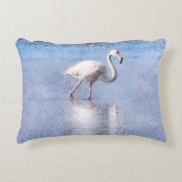 Flamingo Grace und die schöne Wasserfarbe Dekokissen