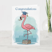 Flamingo Graduation Card Karte (Vorderseite)