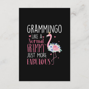 Flamingo Grammingo wie ein normales Grammy Geschen Begleitkarte