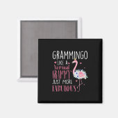 Flamingo Grammingo wie ein normales Grammy Geschen Magnet (Vorderseite/Rückseite)