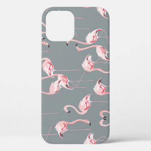 Flamingo Gray: Vintages nahtloses Muster. Case-Mate iPhone Hülle