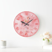Flamingo Große Wanduhr (Zuhause)