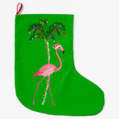 Flamingo Großer Weihnachtsstrumpf (Vorderseite)