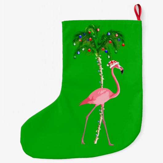 Flamingo Großer Weihnachtsstrumpf (Rückseite)