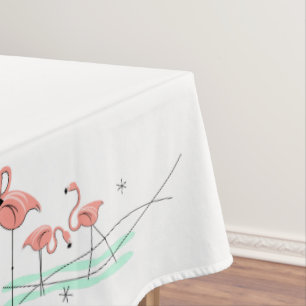 Flamingo-Gruppengrenztischdecke Tischdecke