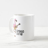 Flamingo Guitar Funny Music Pub Kaffeetasse (Vorderseite Links)