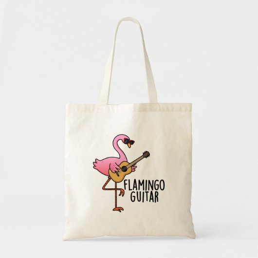 Flamingo Guitar Funny Music Pub Tragetasche (Vorne)