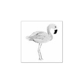 Flamingo Gummistempel (Prägung)