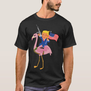Flamingo Gun Merica 2020 Wahl Maga Republikaner T-Shirt