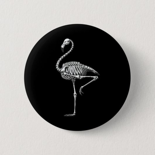 Flamingo Halloween Button (Vorderseite)