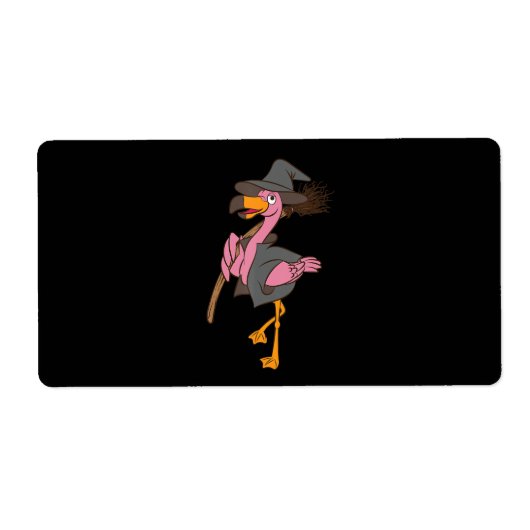 Flamingo Halloween | Flamingo Witch Cool Pink Bird (Vorne)