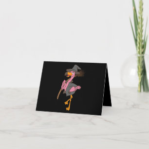Flamingo Halloween Flamingo Witch Cool Pink Bird Dankeskarte