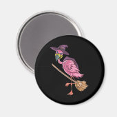Flamingo Halloween | Flamingo Witch Scary Party Magnet (Vorderseite/Rückseite)