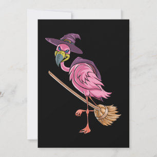 Flamingo Halloween   Flamingo Witch Scary Party Save The Date