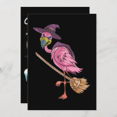 Flamingo| Halloween Flamingo Witz Beängstigendes P Dankeskarte (Vorne/Hinten)