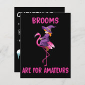 Flamingo Halloween | Flamingoween-Anzug Einladung (Vorne/Hinten)