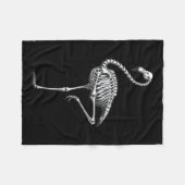 Flamingo Halloween Fleecedecke (Vorderseite (Horizontal))