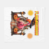 Flamingo Halloween Fleecedecke (Vorderseite (Horizontal))