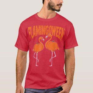 Flamingo Halloween Funny Pumpkin 2258 T-Shirt