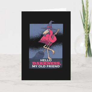 Flamingo Halloween Karte