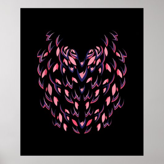 Flamingo Halloween Simple Pink Bird Body Poster (Vorne)
