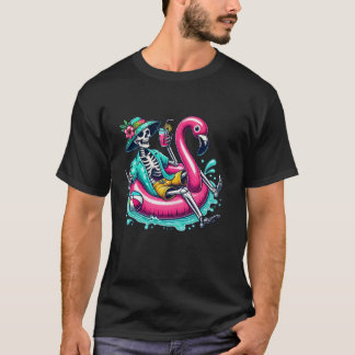 Flamingo Halloween Spooky Wading Bird Beängstigend T-Shirt