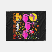 Flamingo Halloween Thanksgiving Christmas Hallowth Fleecedecke (Vorderseite (Horizontal))