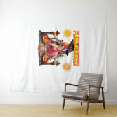 Flamingo Halloween Wandteppich (Beispiel (Horizontal))