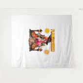 Flamingo Halloween Wandteppich (Vorderseite (Horizontal))