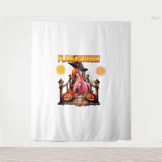Flamingo Halloween Wandteppich (Vorderseite)