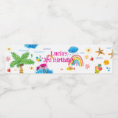 Flamingo Hand Drawn Water Labels Wasserflaschenetikett (Einzelnes Label)