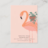 Flamingo Handmade Artisan Earring Display Cards Telefonnummerkarte (Rückseite)