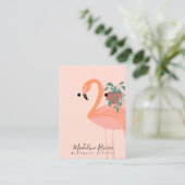 Flamingo Handmade Artisan Earring Display Cards Telefonnummerkarte (Stehend Vorderseite)