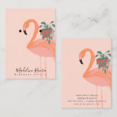 Flamingo Handmade Artisan Earring Display Cards Telefonnummerkarte (Vorne/Hinten)